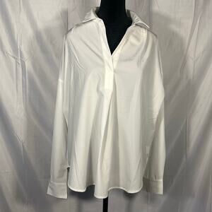 Sold Modern Works oversized Blouse with v neck split.